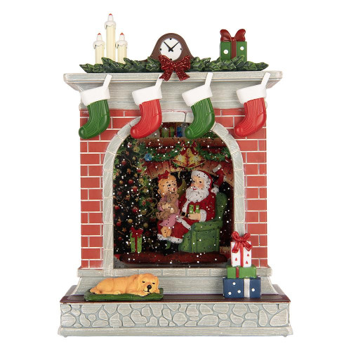 Music box s LED osvětlením FIREPLACE Clayre & Eef 6PR6206