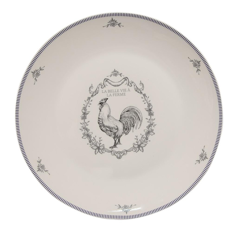 Porcelánový jedálny tanier  DEVINE FRENCH ROOSTER /set 4ks