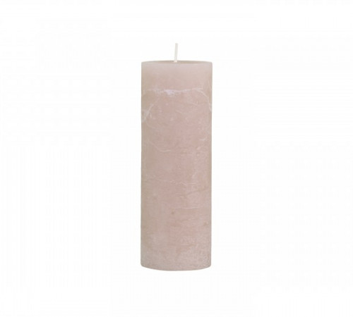 Rustikálna sviečka Macon - ružová (80 h. - vyššia) 20cm