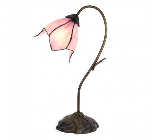 Stolná lampa Tiffany FLOWER rose 