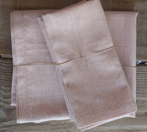 Ľanov&eacute; obr&uacute;sky Old Lilac   set 4ks 