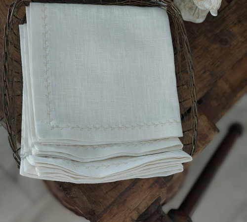 Ľanov&eacute; obr&uacute;sky  maslov&eacute; /butter creme  set 4ks 