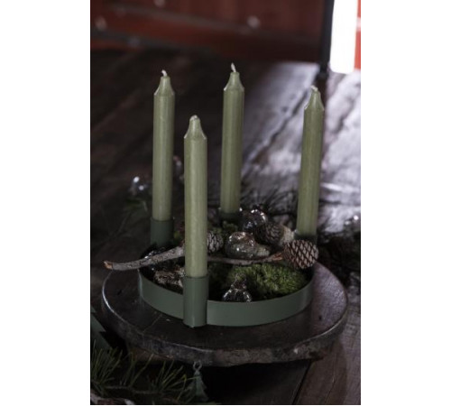 Rustikálna sviečka  zelená /moss green 