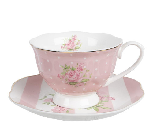 Porcelánová šálka s podšálkou  SWEET ROSES  