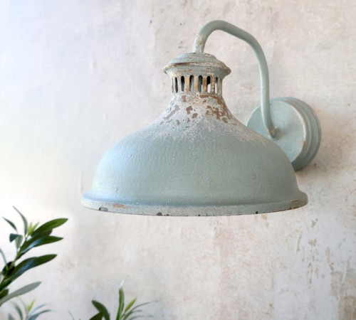 Lampa na stenu Vintage modrá 