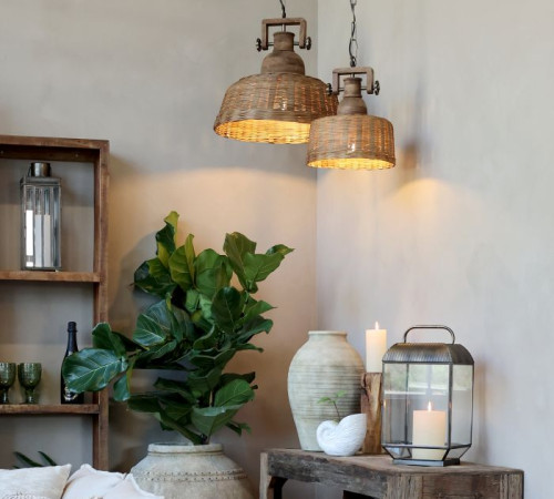 Lampa z pr&uacute;ten&eacute;ho ratanu 50cm 