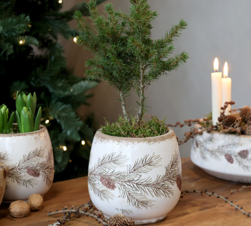 vianočn&yacute;  keramick&yacute; kvetin&aacute;č 