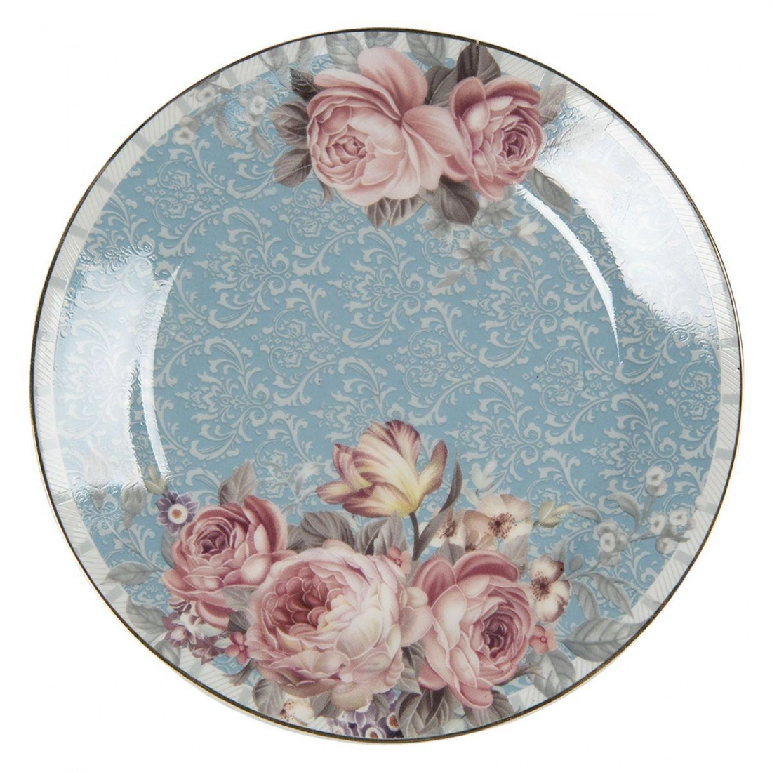 Porcelánový dezertný tanier  PEONIA, sada 6 kusov
