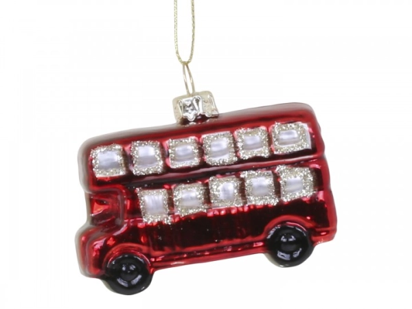vianočn&yacute; autobus- sklenen&aacute; ozdoba 