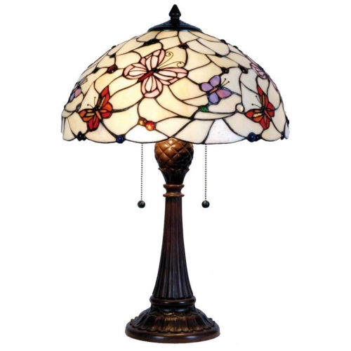 Stolná lampa Tiffany BUTTERFLY PARADISE