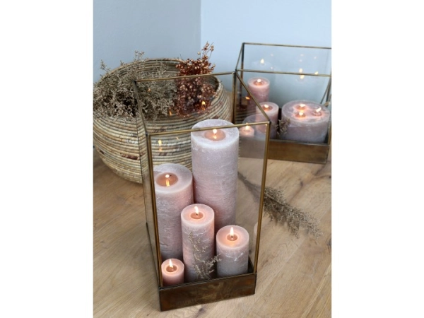 Rustik&aacute;lna sviečka Macon ľanov&aacute; 80 hodinov&aacute;