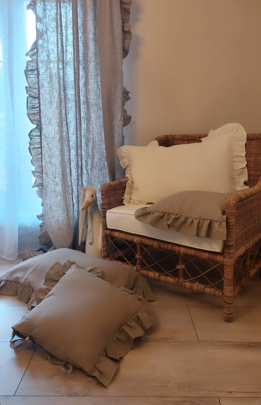 Ľanová  obliečka na vankúš  Old Linen 50*50cm/hnedá 