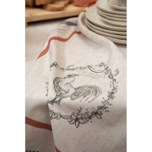 kuchynská utierka  DEVINE FRENCH ROOSTER 50*70 cm/ set 3 kusy 