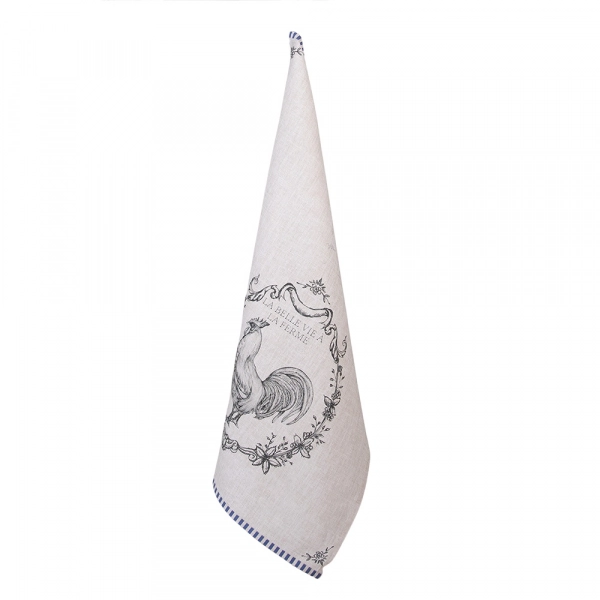kuchynská utierka  DEVINE FRENCH ROOSTER 50*70 cm/ set 3 kusy 
