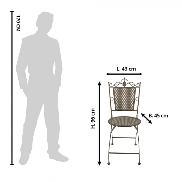 Kovov&aacute; z&aacute;hradn&aacute; stolička 