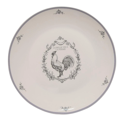 Porcelánový jedálny tanier  DEVINE FRENCH ROOSTER /set 4ks