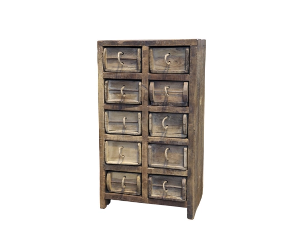 Grimaud skrinka s 10 debničkami/z&aacute;suvkami 