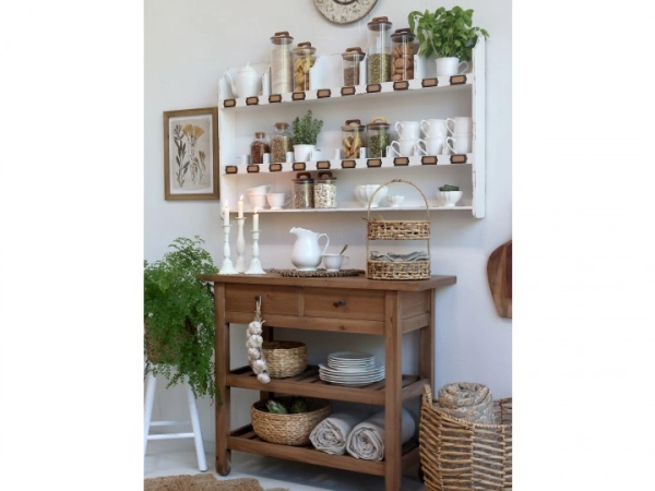 Grimaud biela  kuchynsk&aacute; deliaca polica na stenu 