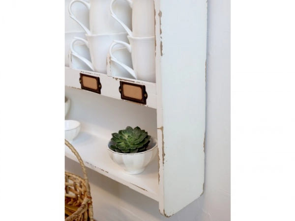 Grimaud biela  kuchynsk&aacute; deliaca polica na stenu 