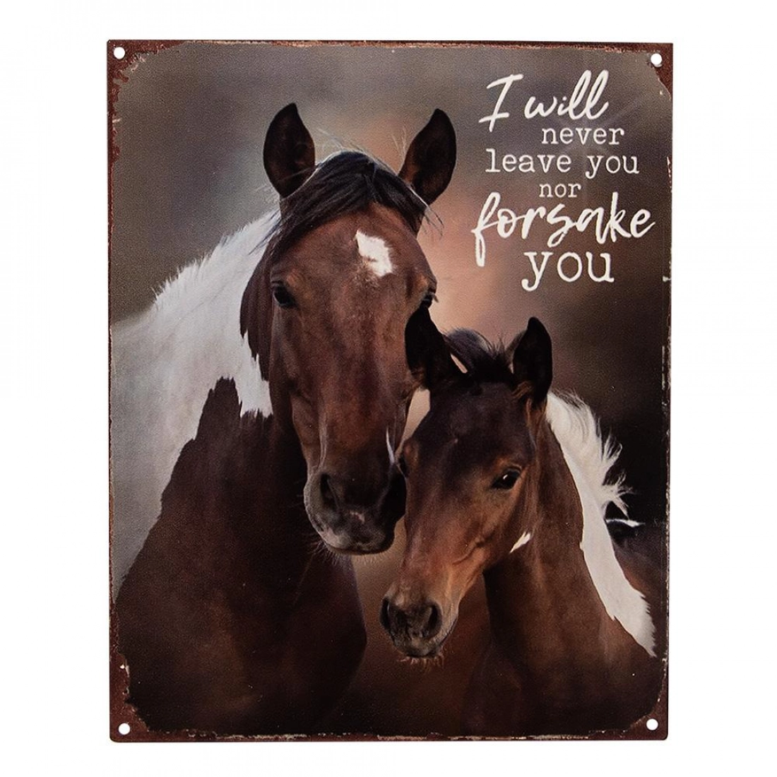 Plechová cedula HORSES 