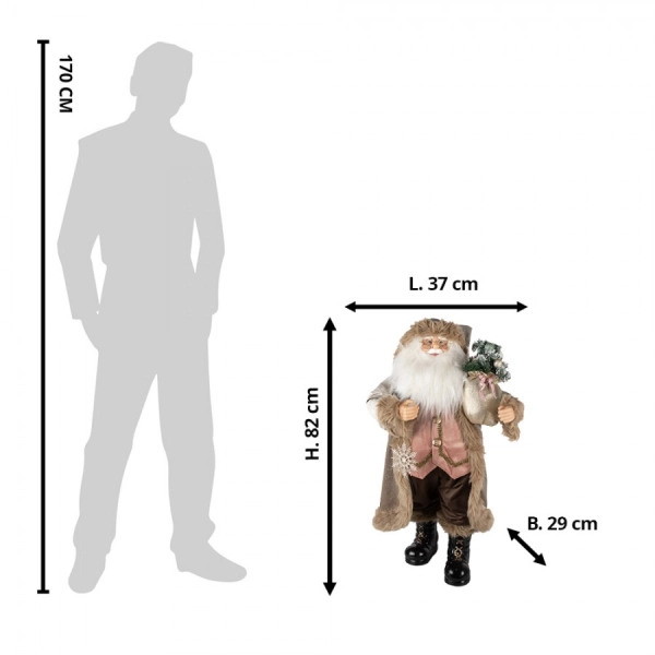 Santa Claus vianočná luxusná  dekorácia  82cm