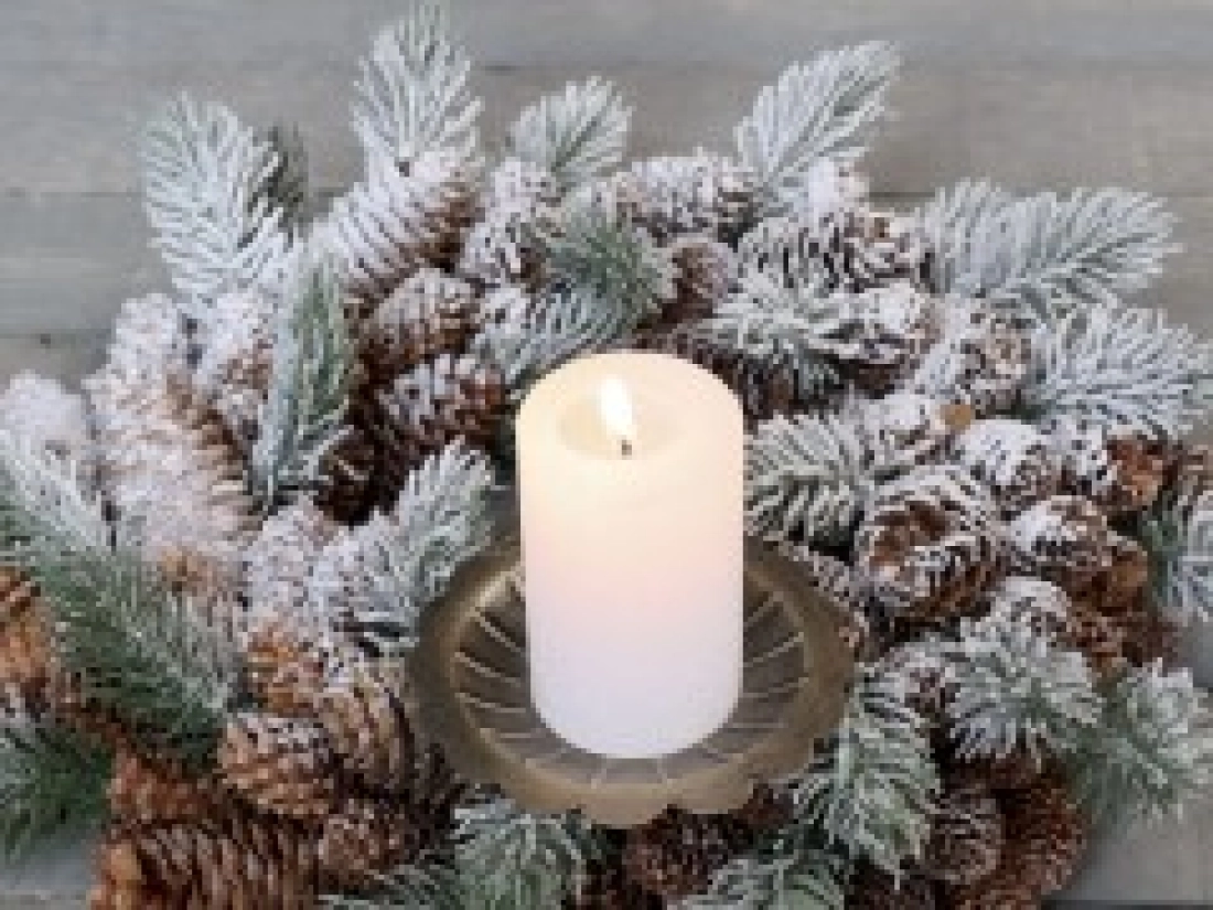 mosadzný zápich do adventného venca 