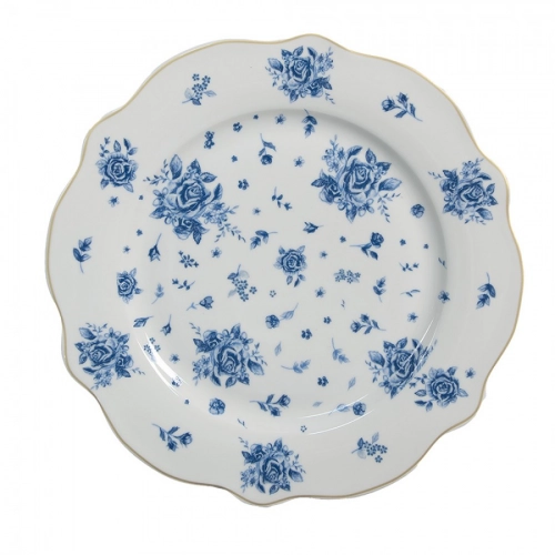 Porcelánový dezertný tanier BLUE ROSE BLOOMING 