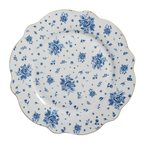 Porcelánový obedový tanier BLUE ROSE BLOOMING 