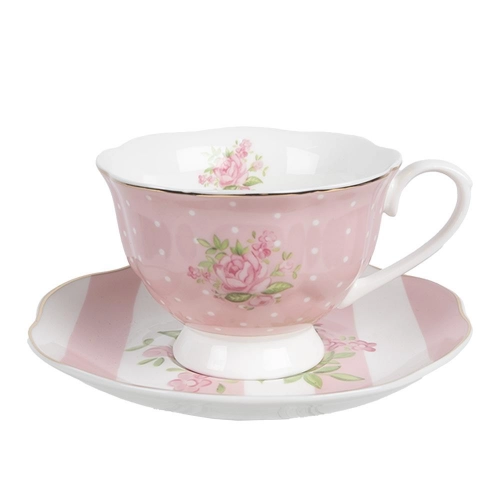 Porcelánová šálka s podšálkou  SWEET ROSES  