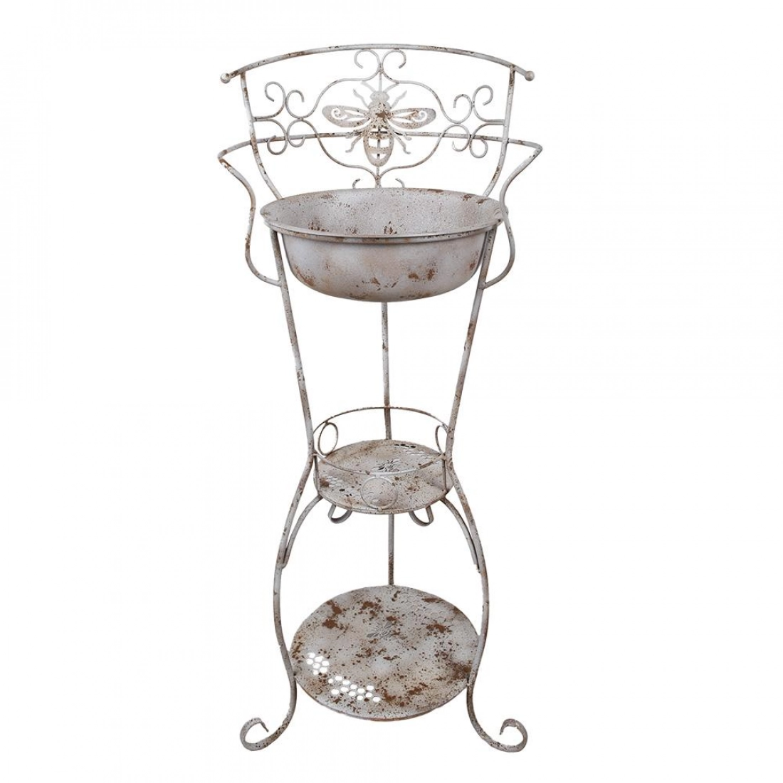 Kovov&eacute; umyvadlo - kvetinov&yacute; stol&iacute;k 