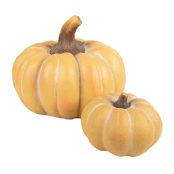 Dekoratívna tekvica oranžová/ žltá menšia 13*10cm 