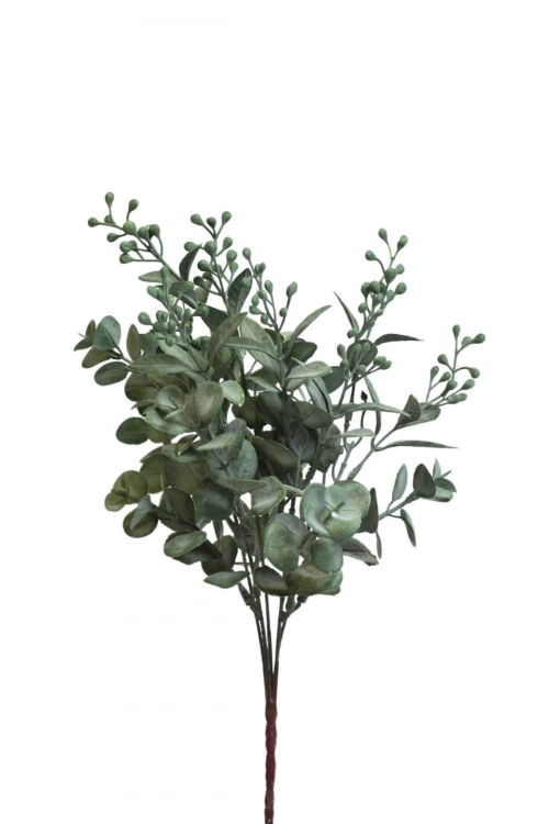 umelý zelený eukalyptus s bobuľkami 33cm 