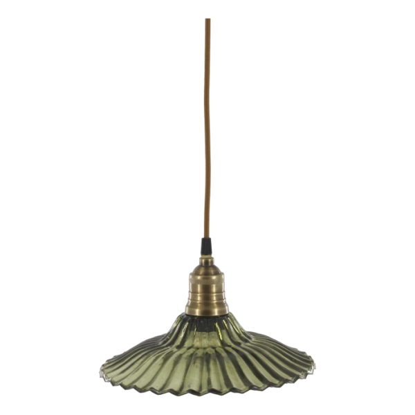 sklenen&eacute; svietidlo sklenen&eacute; svietidlo olivov&eacute; sklo & mosadz 26cm 