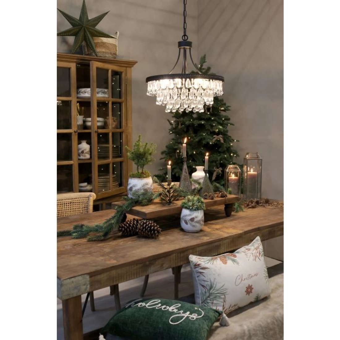 Luster Versailles so sklenen&yacute;mi &scaron;trasmi  v tvare kvapky