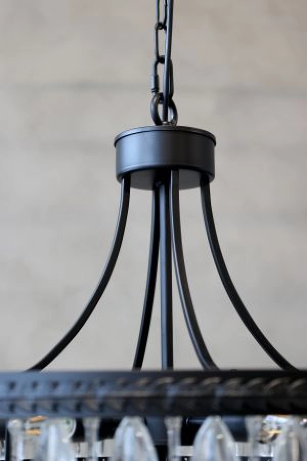 Luster Versailles so sklenen&yacute;mi &scaron;trasmi  v tvare kvapky