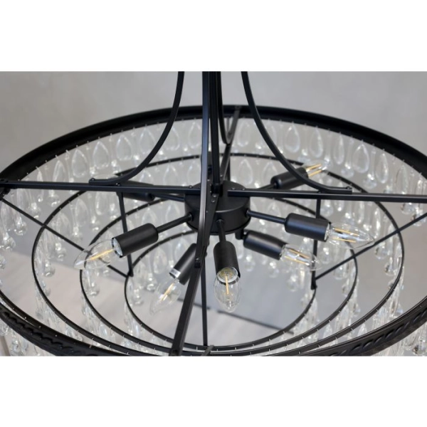 Luster Versailles so sklenen&yacute;mi &scaron;trasmi  v tvare kvapky