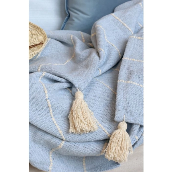 Modr&yacute; pl&eacute;d 150*130cm 