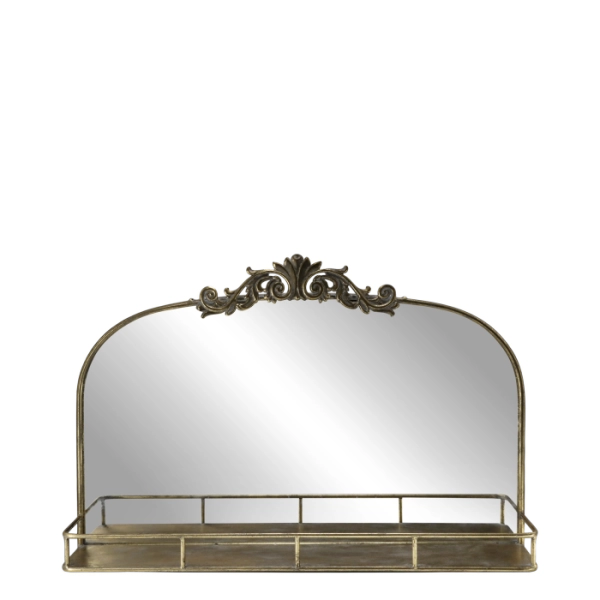 Zrkadlo s poličkou a dekorom