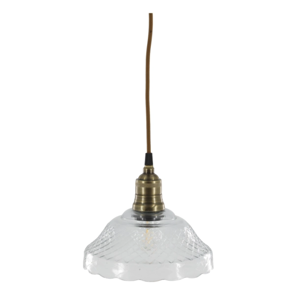 Svietidlo s mosadznou hornou časťou 18 cm