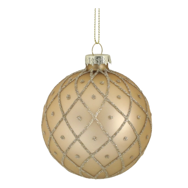 vianočn&eacute; sklenen&eacute;  gule  sada 6ks ručne maľovan&eacute; 