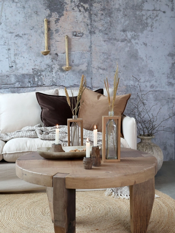 dreven&aacute; grimaud dekoračn&aacute; naberačka -svietnik