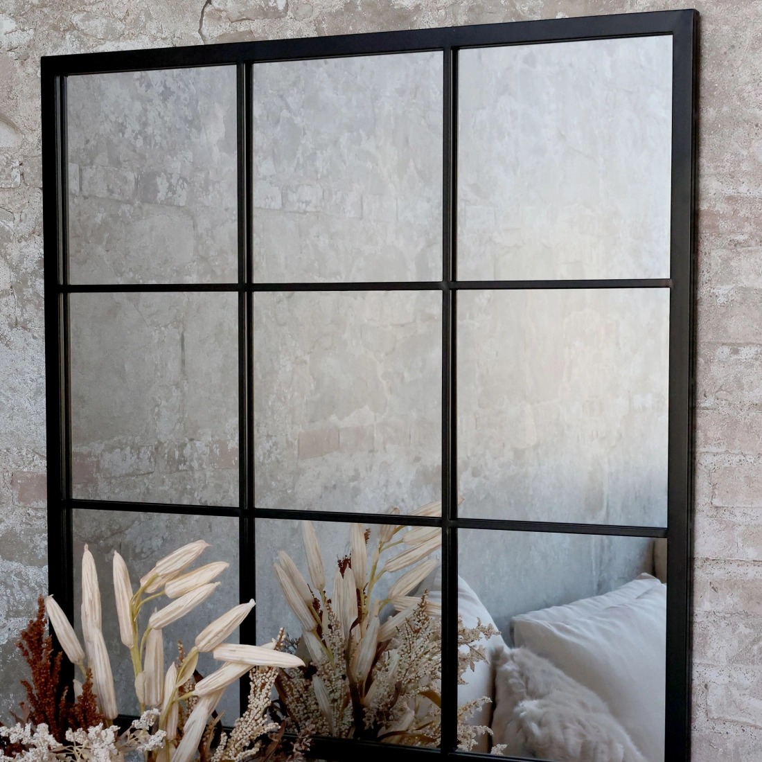 Industrial  Black - zrkadlo 90*90cm 