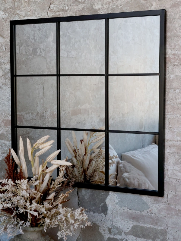 Industrial  Black - zrkadlo 90*90cm 