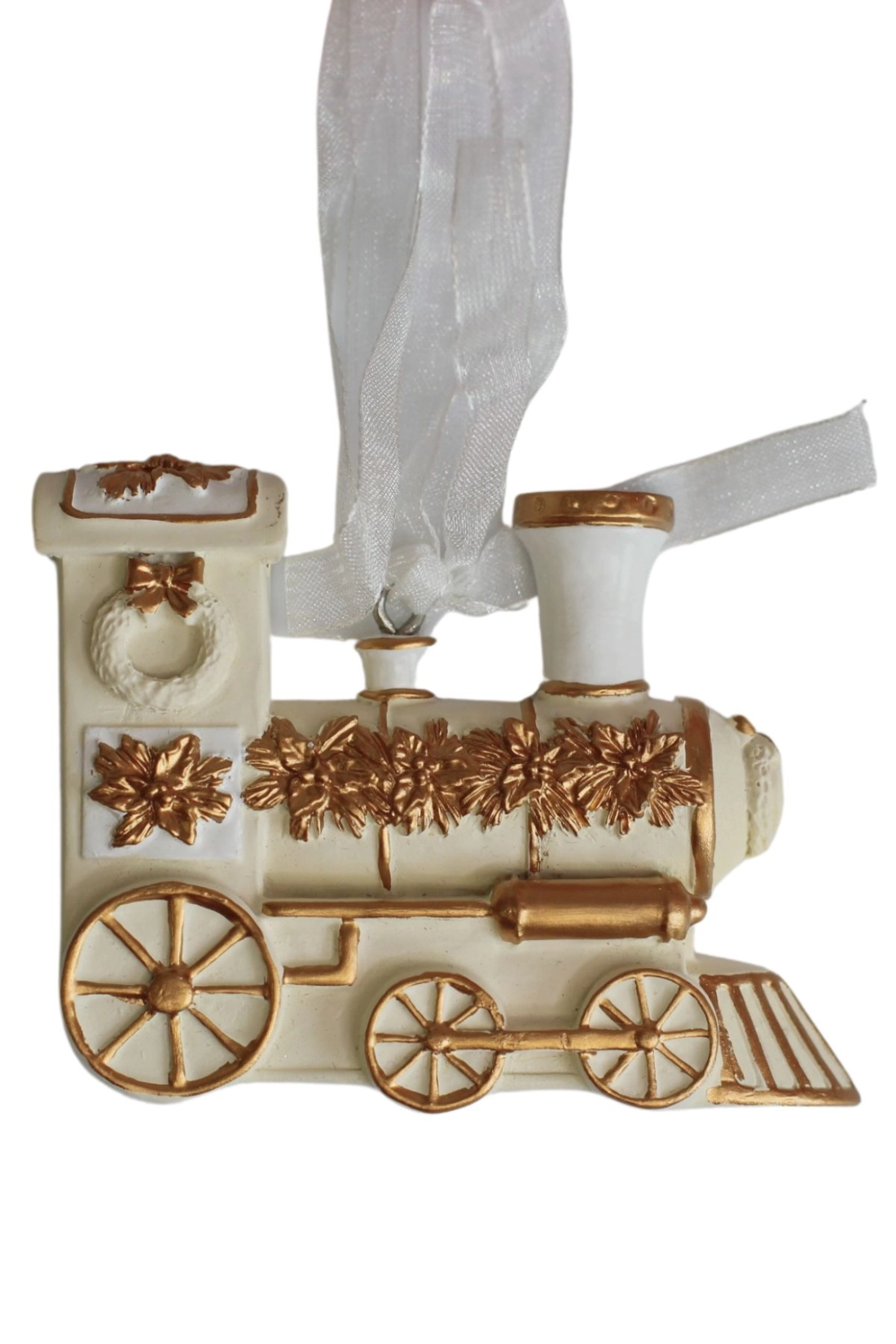 Kr&eacute;movo zlat&aacute; vianočn&aacute; ozdoba vl&aacute;čik 7cm