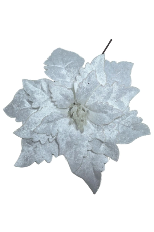 Biela vianočn&aacute; ruža 24cm