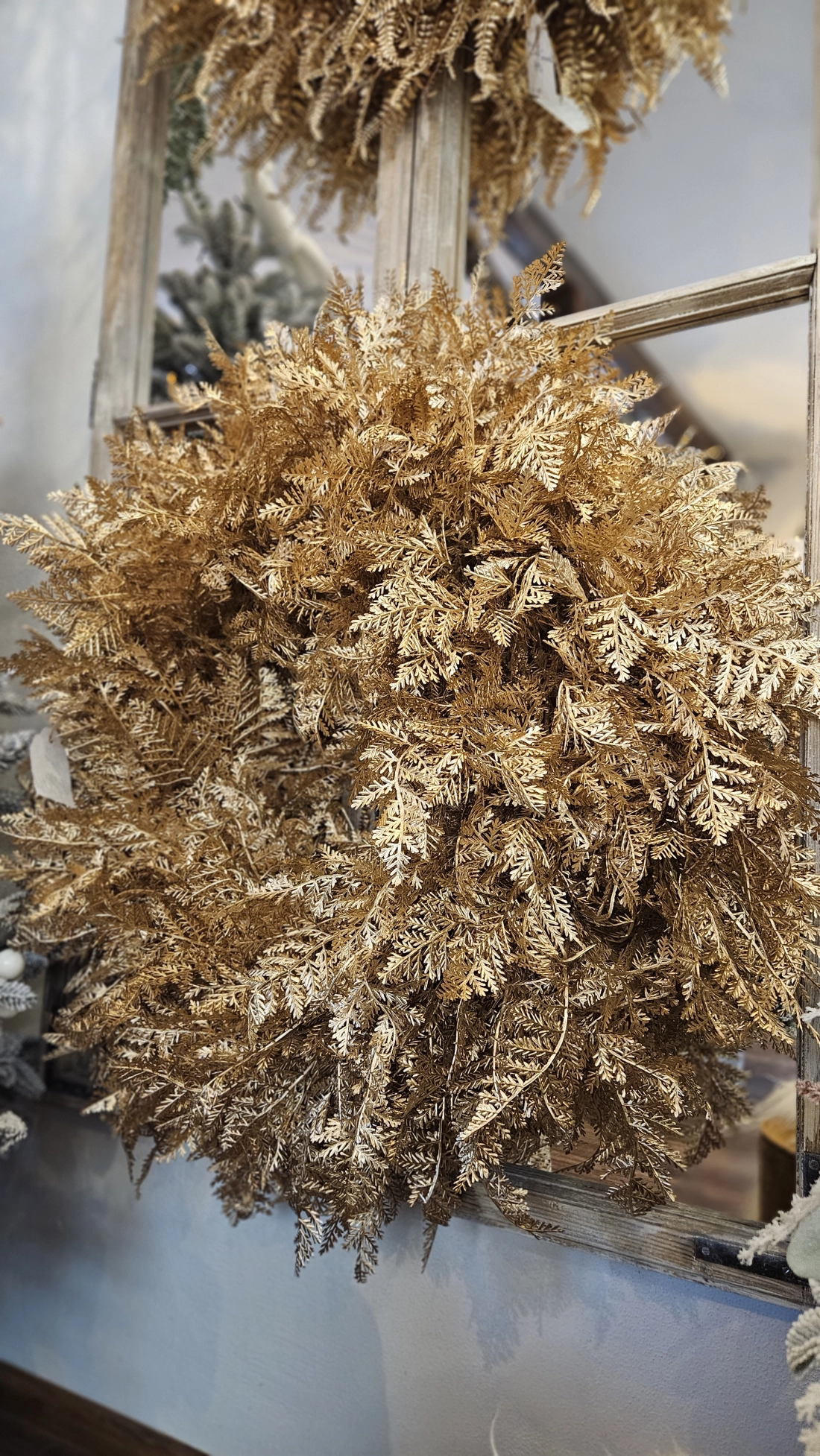 Zlat&yacute; luxusn&yacute; veniec  papradie l&aacute;sky 100cm