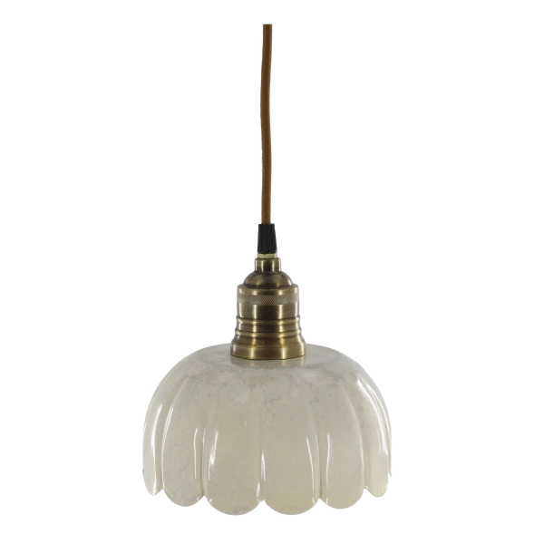 Lunel lampa v smaltovanej kr&eacute;movej farbe