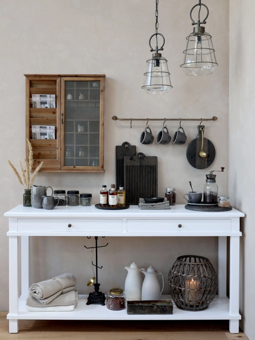 Marseille serv&iacute;rovac&iacute; stol&iacute;k biely 