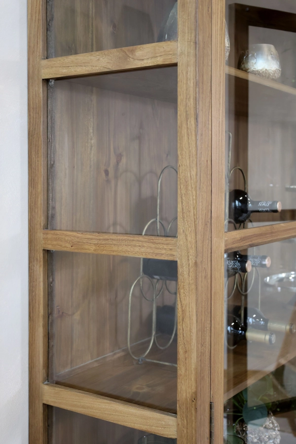 Mas&iacute;vna knižnica Marseille s presklen&yacute;mi dverami &ndash; Pr&iacute;rodn&yacute; topoľ (196 cm)