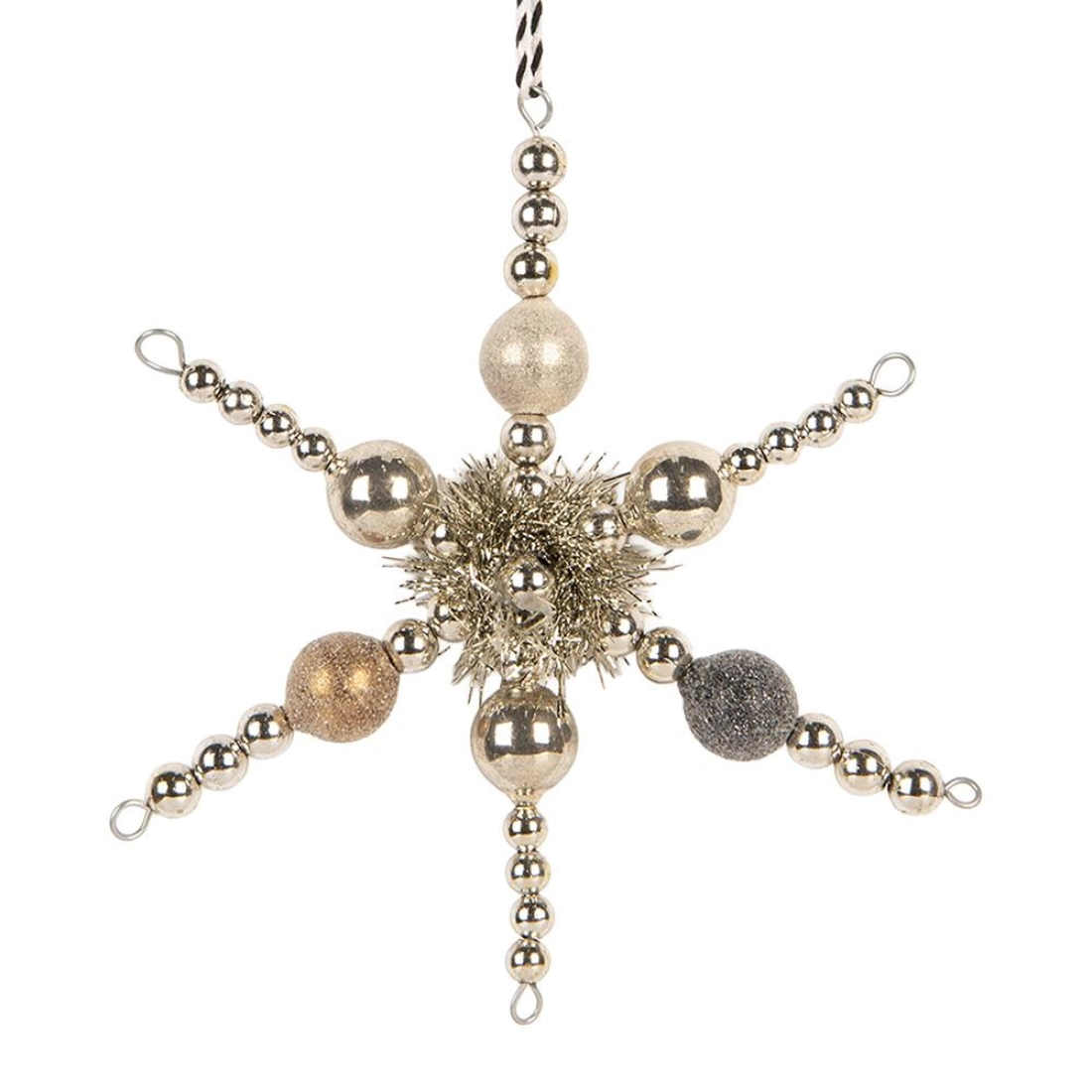 Skleněná vánoční ozdoba Clayre & Eef 66536
